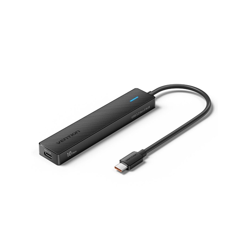 Vention HUB 5 in 1 da USB-C a 2xUSB-C 3.2 Gen2/2xUSB-A 3.2 Gen2/USB-C 10G - 0.15 m - Colore nero