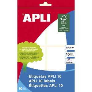 Etichette Apli 10 Bianco...