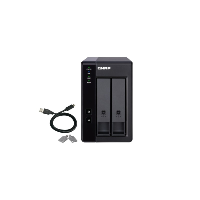 QNAP TR-002 Contenitore di espansione RAID USB 3.0 - 2 alloggiamenti 2.5. 3.5 - Ventola 70 mm