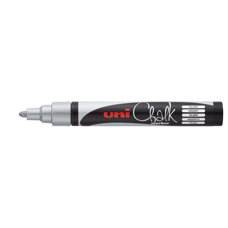 Uni-ball PWE-5M Marcatore a gesso liquido - Punta conica 1.8-2.5 mm - Cancellabile con acqua - Resistente alla pioggia -