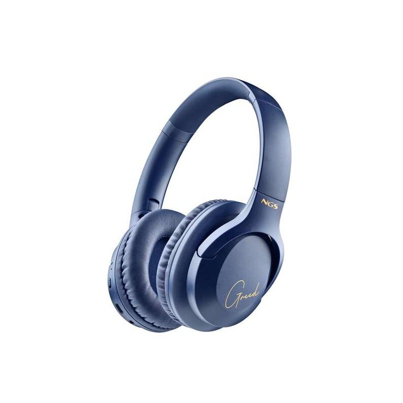 NGS Artica Greed Auricolare Bluetooth 5.1 con microfono - Archetto regolabile - Padiglioni auricolari imbottiti - Autono
