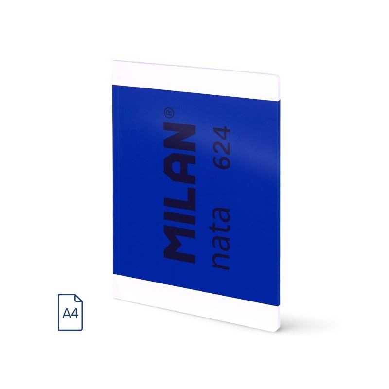 Milan Nata 624 Taccuino formato A4 5x5mm quadrato - 48 fogli da 95 gr/m2 - Microperforato - Colore blu