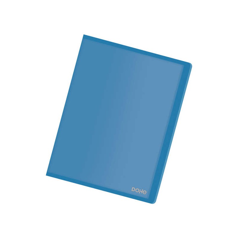 Cartelle a libro Dohe formato A4 - Copertina flessibile in polipropilene traslucido - Tasche trasparenti con dorso salda