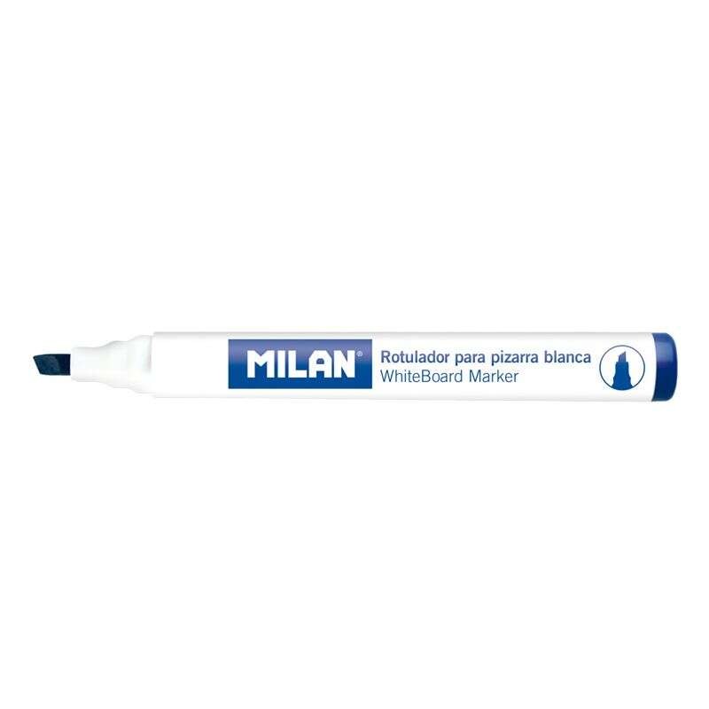 Pennarelli per lavagne bianche Milan con punta smussata - Punta da 1 a 4 mm - Inchiostro a base alcolica - Cancellabile 