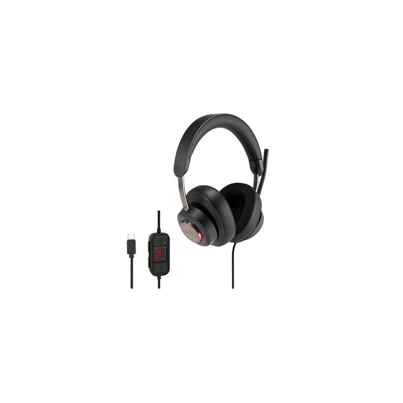 Cuffie circumaurali Kensington H2000 con microfono USB-C - archetto regolabile - cuscinetti auricolari in gel con effett