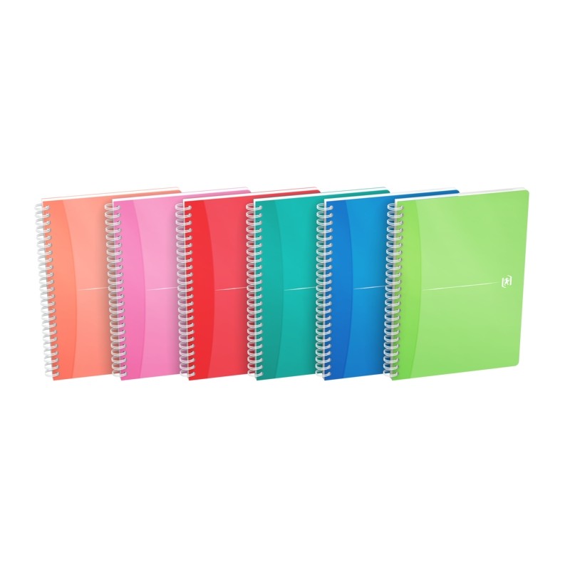 Quaderno a spirale Oxford Office My Colours A5 - Copertina in plastica rigida - Doppia spirale per una maggiore durata -