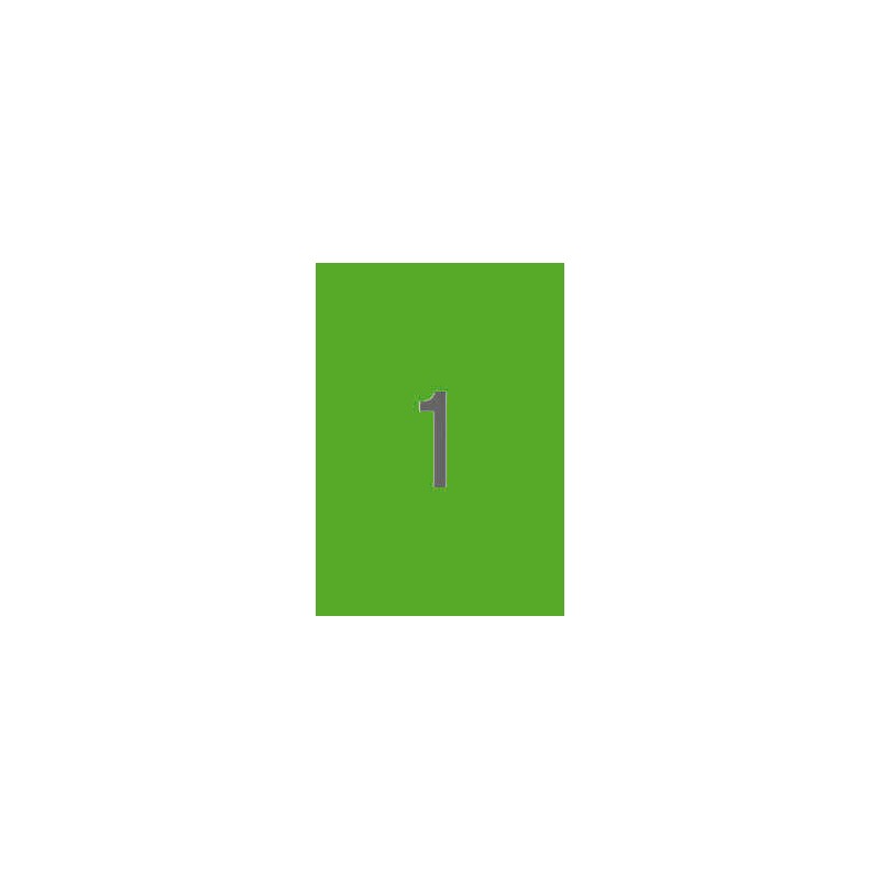 Etichette permanenti Apli verde fluorescente 210.0 x 297.0 mm 100 fogli