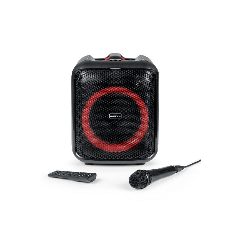 Altoparlante Bigben Bluethooth - Microfono cablato - Effetti luminosi a LED - Potenza musicale 200W - Colore nero