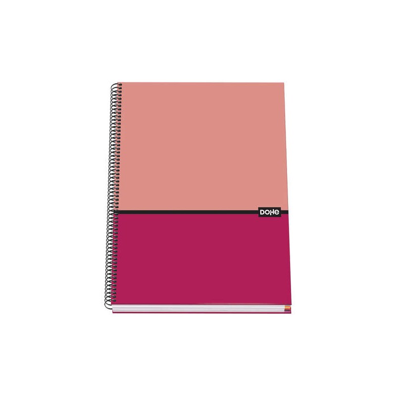 Dohe Quaderno a spirale con copertina rigida A4 - 228x300 mm - Copertina in cartone foderato - Interno 100 fogli offset 