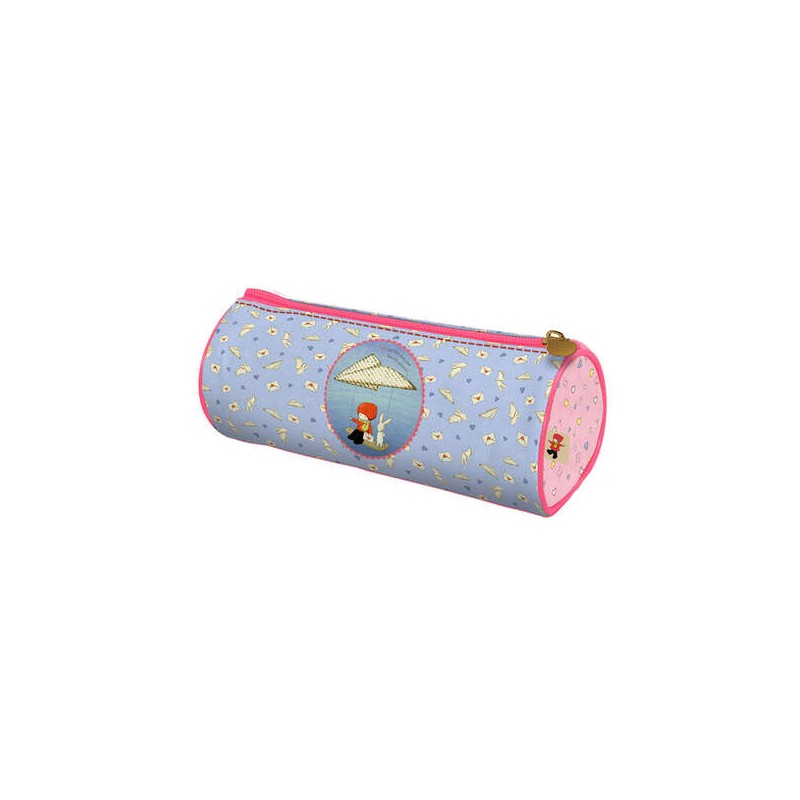 Dohe Santoro Poppi Loves Messenger Tote Bag rotonda - Chiusura a zip