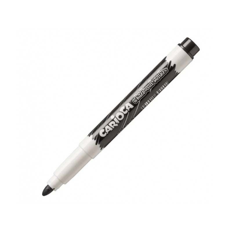 Marcatore per lavagna bianca Carioca - Cappuccio a clip - Cancella facilmente - Asciuga rapidamente - Punta Ø 4.5 mm - 