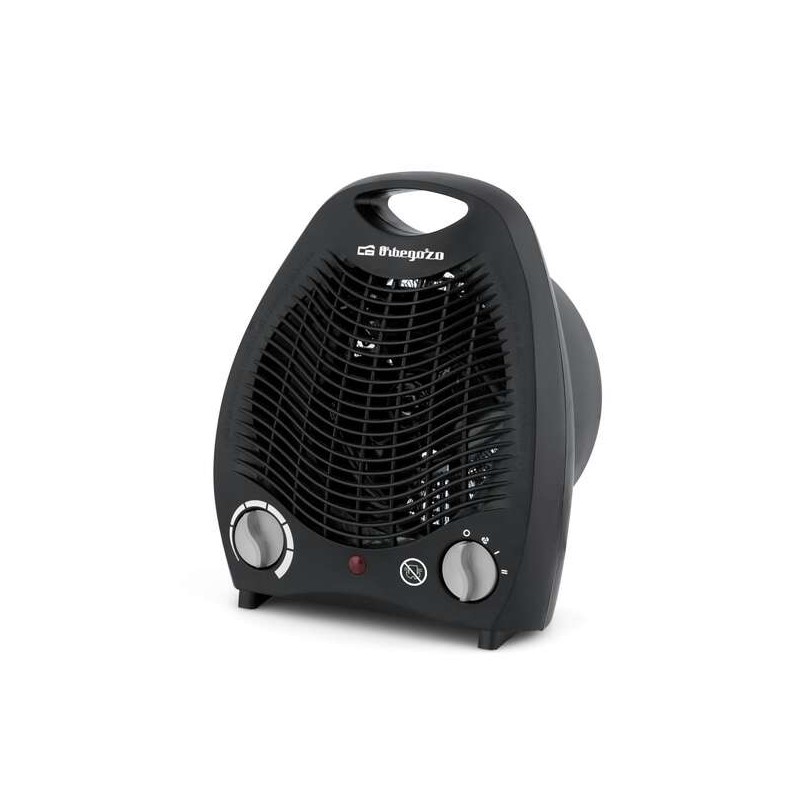 Orbegozo FH 5129 Riscaldatore compatto - Riscaldatore potente e sicuro con termostato regolabile - Funzione ventola e pr
