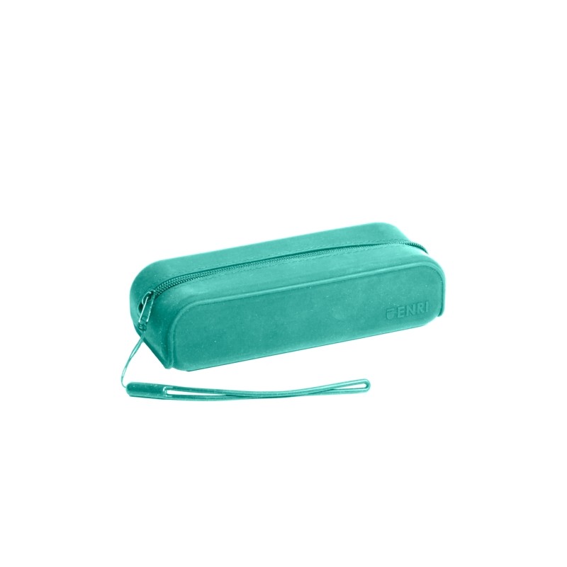 Valigetta Enri a 1 scomparto - In silicone - Impugnatura a mano - Colore blu verde