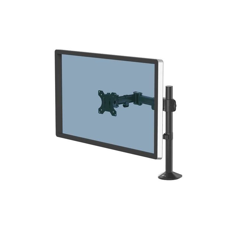 Braccio per monitor singolo Fellowes Reflex - Fino a 8 kg - Altezza e profondità regolabili - Sistema di gestione dei c