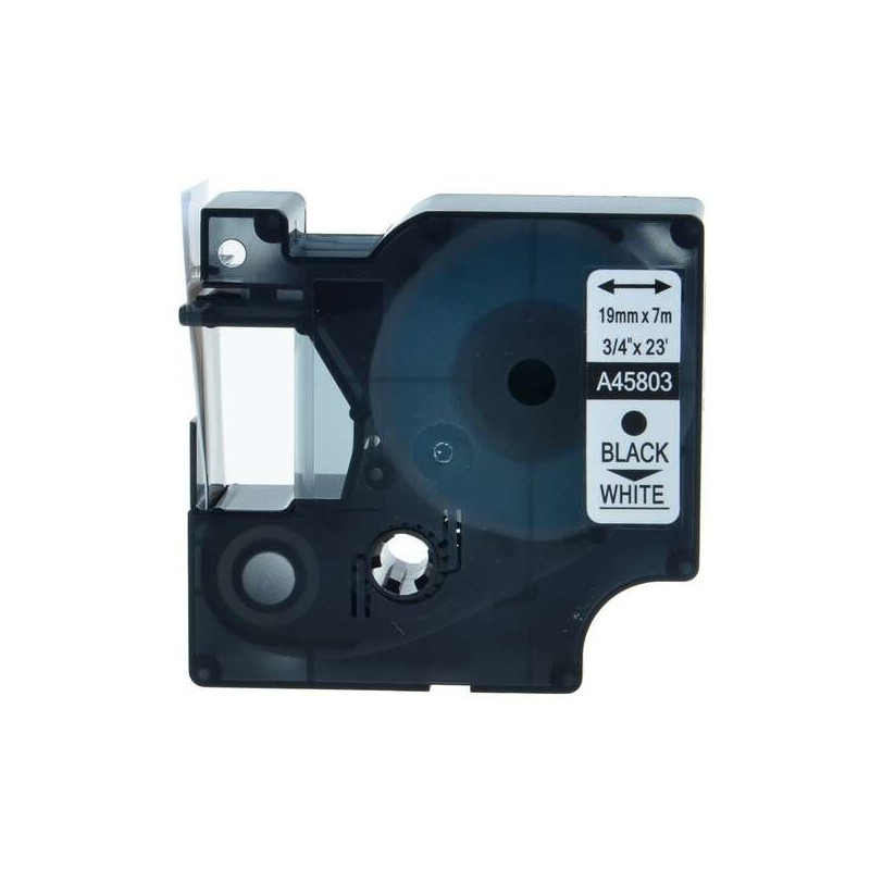 Dymo D1 45803 Nastro generico per stampanti di etichette - Testo nero su sfondo bianco - Larghezza 19 mm x 7 metri - Sos