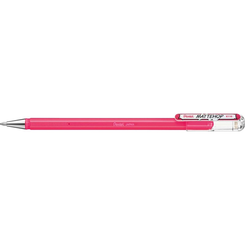 Penna a sfera Pentel Mattehop - Punta 1 mm - Linea 0.5 mm - Inchiostro gel opaco - Realizzata con il 55% di materiali ri