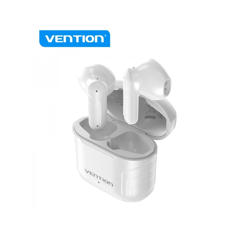 Vention Cuffie Bluetooth 5.3 con custodia di ricarica - Durata della batteria 5 ore ELF 05 - Bianco