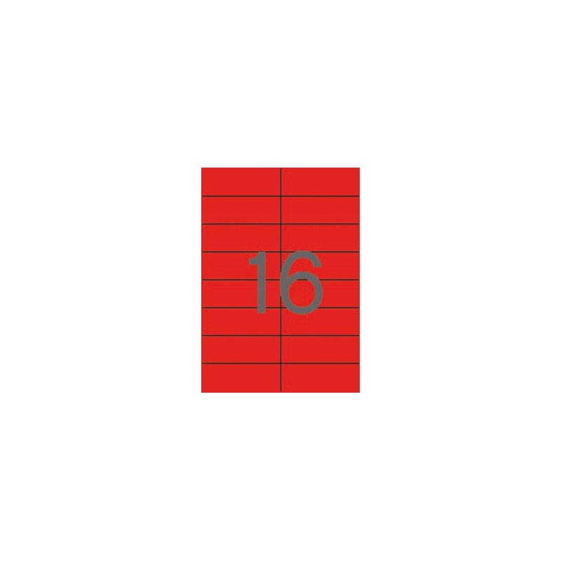 Etichette rosse permanenti Apli 105.0 x 37.0 mm 20 fogli