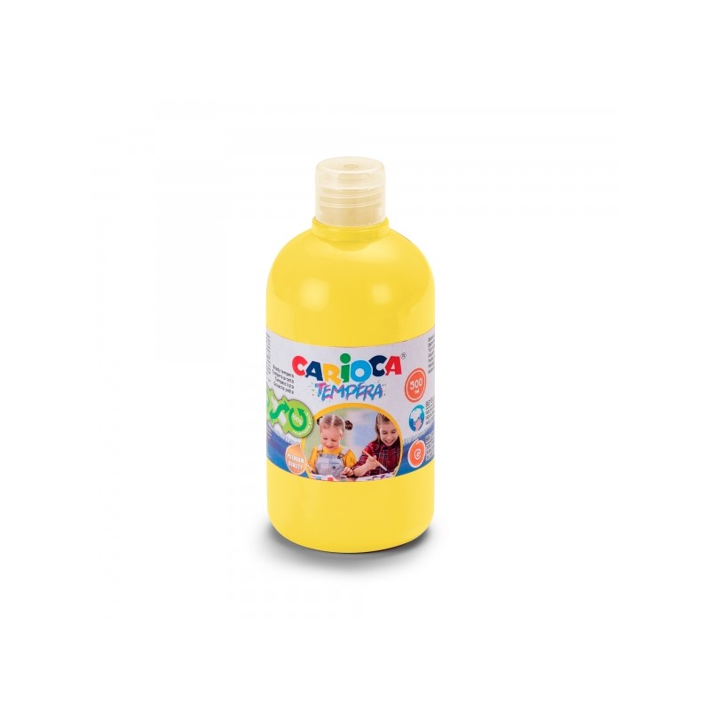 Bottiglia di tempera Carioca 500ml - Colori super lavabili - Facile da miscelare - Applicabile su materiali porosi - Alt