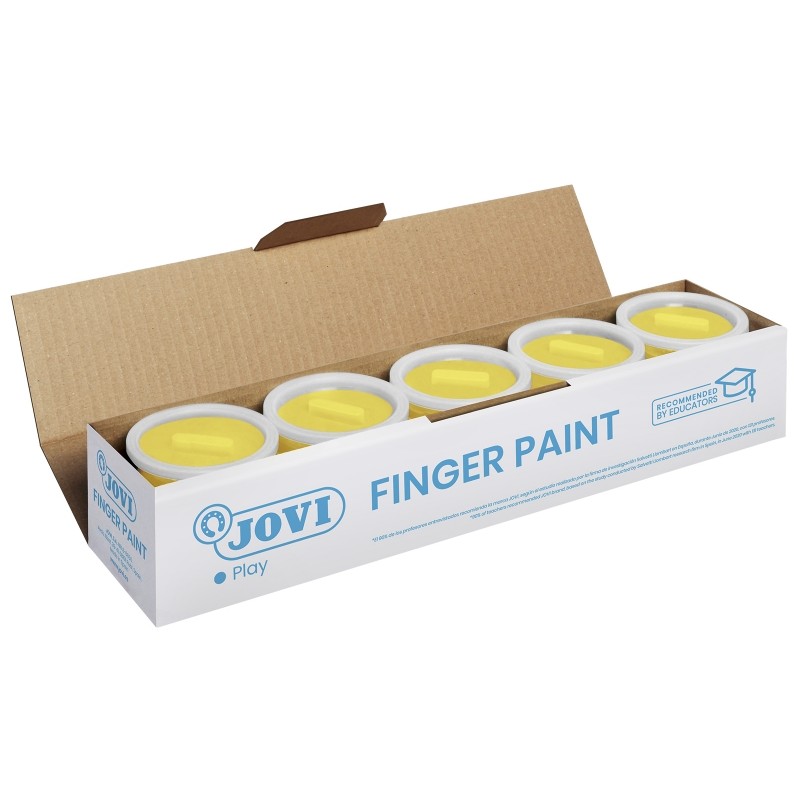 Jovi Finger Paint Pot - 125ml Finger Paint - Colori miscelabili - Texture gel - Lavabile - Senza glutine e allergeni - N