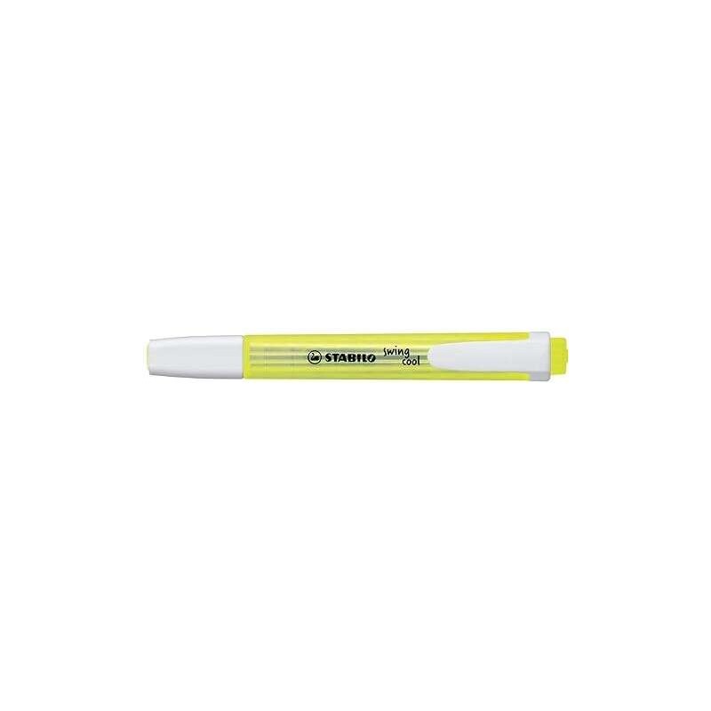 Marcatore Stabilo Swing Cool Fluorescente - Corpo piatto - Punta smussata - Linea da 1 a 4 mm - Inchiostro a base d'acqu