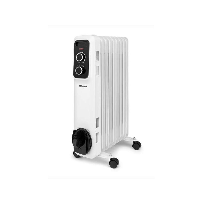 Orbegozo RS 2000 Radiatore ad olio Elegante e potente - Potenza massima 2000W - 9 elementi riscaldanti - Protezione da s