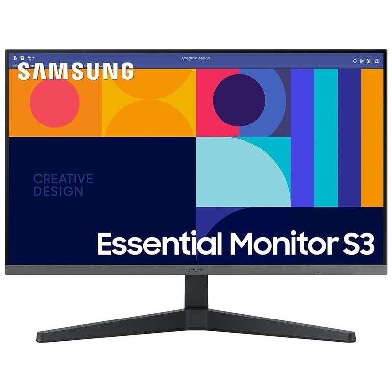 Samsung Essential S3 Monitor 27 LCD IPS FullHD 1080p 100Hz Freesync - Risposta 4ms - Angolo di visione 178° - HDMI. Dis