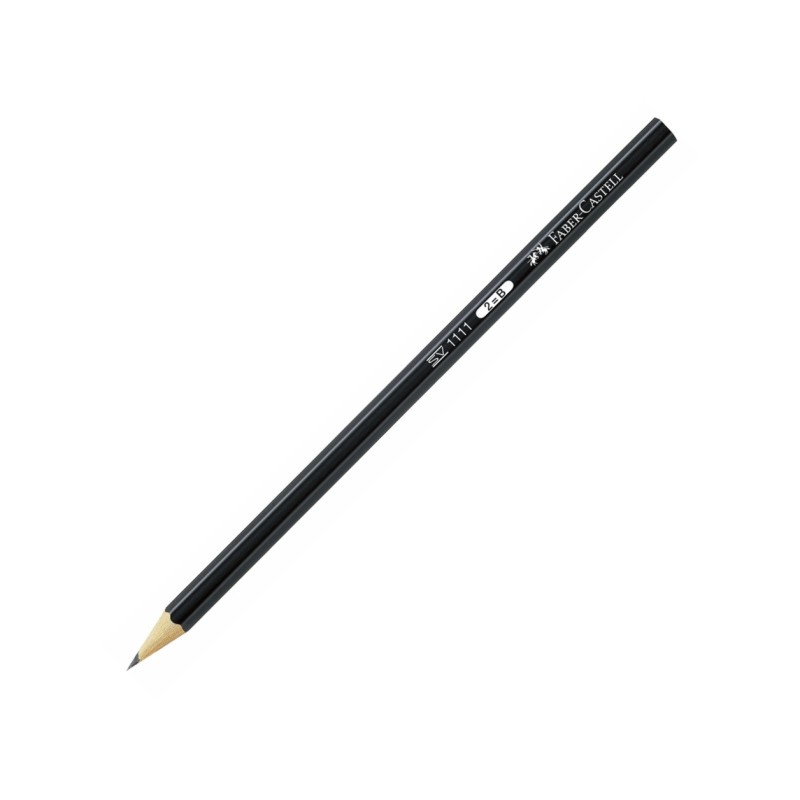 Faber-Castell Castell 1111 Matita di grafite B - Mina resistente alla rottura - Corpo con finitura nera