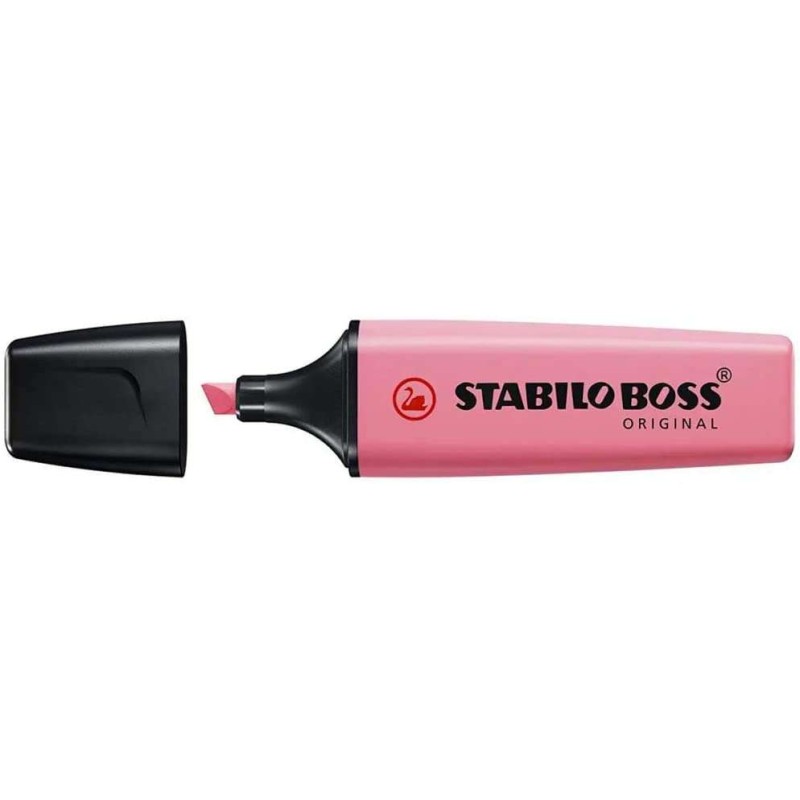 Stabilo Boss 70 Evidenziatore pastello - Da 2 a 5 mm - Ricaricabile - Inchiostro a base d'acqua - Colore rosa ciliegio