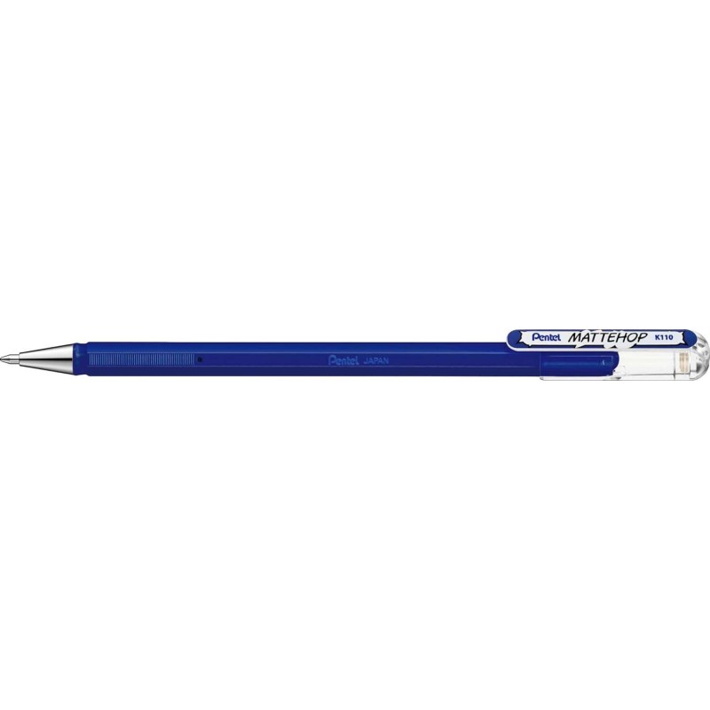 Penna a sfera Pentel Mattehop - Punta 1 mm - Linea 0.5 mm - Inchiostro gel opaco - Realizzata con il 55% di materiali ri