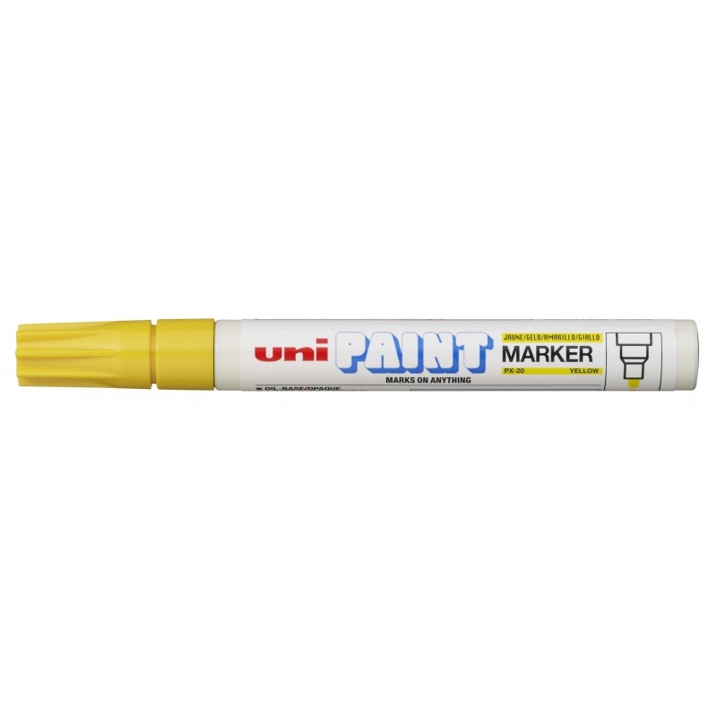 Marcatore a vernice Uni-ball PX-20 - Punta acrilica 2.2-2.8 mm - Permanente su tutte le superfici - Resistente alla luce