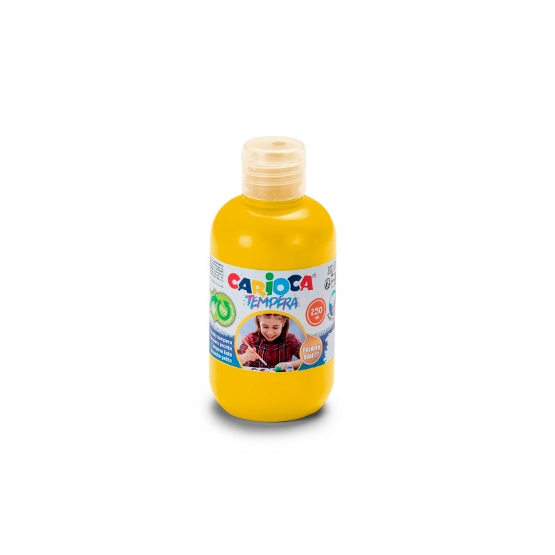 Bottiglia di tempera Carioca 250ml - Colori super lavabili - Facili da miscelare - Applicabili su materiali porosi - Alt