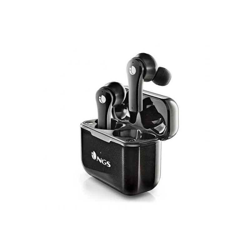 NGS Artica Bloom Nero Cuffie intrauricolari Bluetooth 5.1 TWS - Vivavoce - Assistente vocale - Autonomia fino a 7h - Bas