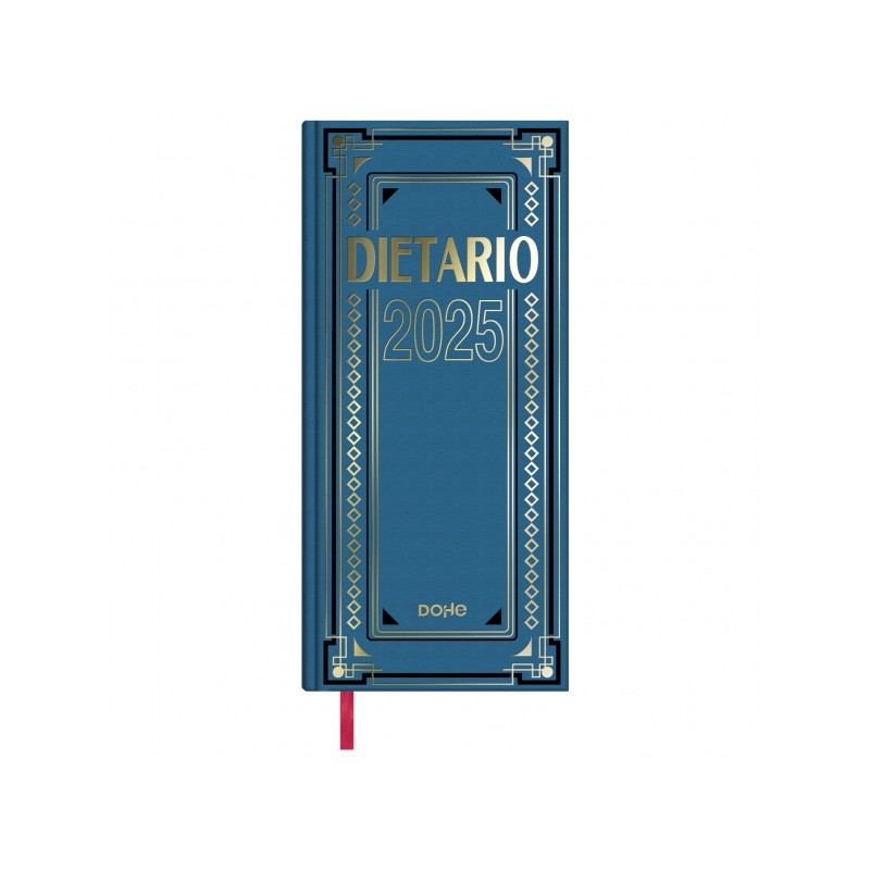 Agenda annuale Dohe due terzi - Pagina giornaliera - Realizzata in Geltex con cartoncino incollato - Dimensioni 14.5x31c