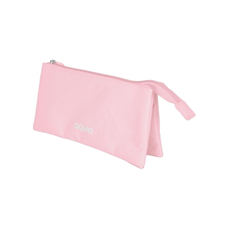 Dohe Serenity Triple Bum Bag - Chiusura a doppia zip con tirante in gomma - Rosa