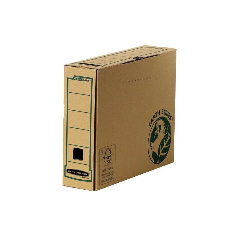 Fellowes Bankers Box Earth Definitive Box File A4 80 mm - Montato a mano - Cartone riciclato certificato FSC - Colore ma