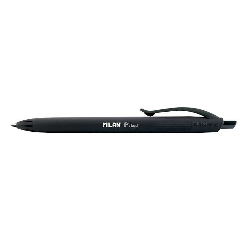 Milan P1 Touch Ballpoint Penna a sfera retrattile - Tonda 1 mm - Inchiostro a base d'olio - Scrittura scorrevole - Dista
