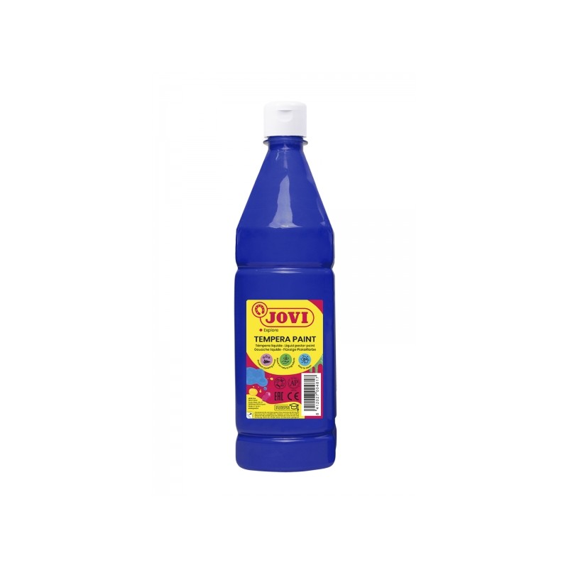 Jovi Tempera Paint Vernice liquida 1000ml - A base d'acqua - Pronta all'uso - Alto potere coprente - Asciugatura rapida 