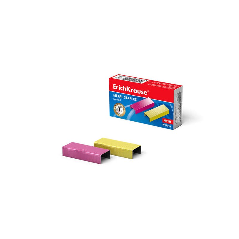 Graffe colorate Erichkrause da 10 a 1000 graffe - Filo d'acciaio di alta qualità - Maggiore resistenza - Resistente all