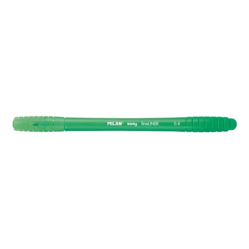Milan Sway Fineliner - Penna a punta fine 0.4 mm - Ergonomica - Inchiostro a base d'acqua - Colore verde