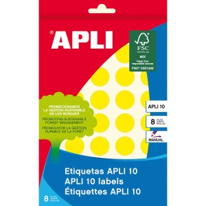 Etichette Apli 10 gialle Ø...