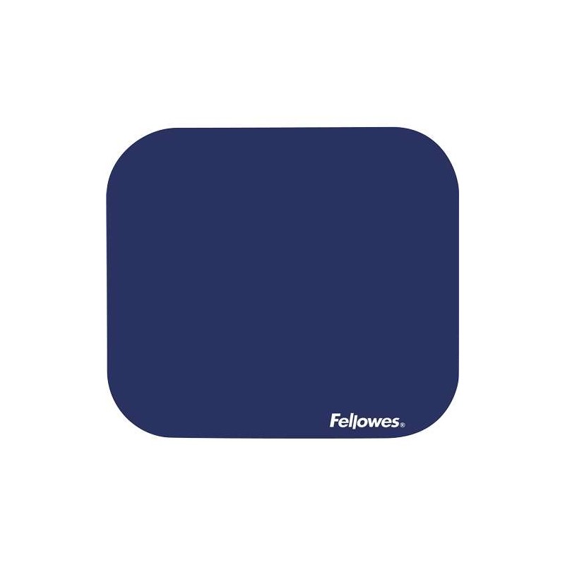 Tappetino per mouse Fellowes Premium - Base in gomma antiscivolo - Superficie in poliestere - 23.2x19.9 cm - Blu - Nero
