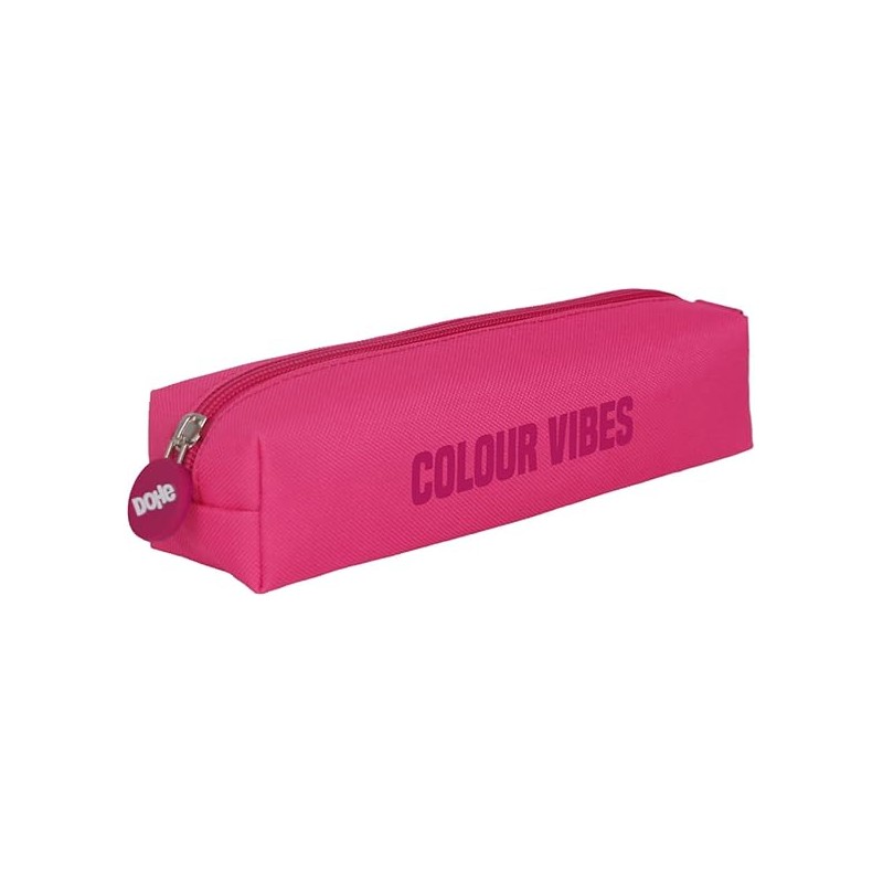 Dohe Colour Vibes Square Tote Bag - Chiusura a zip con tiretto gommato - Rosa