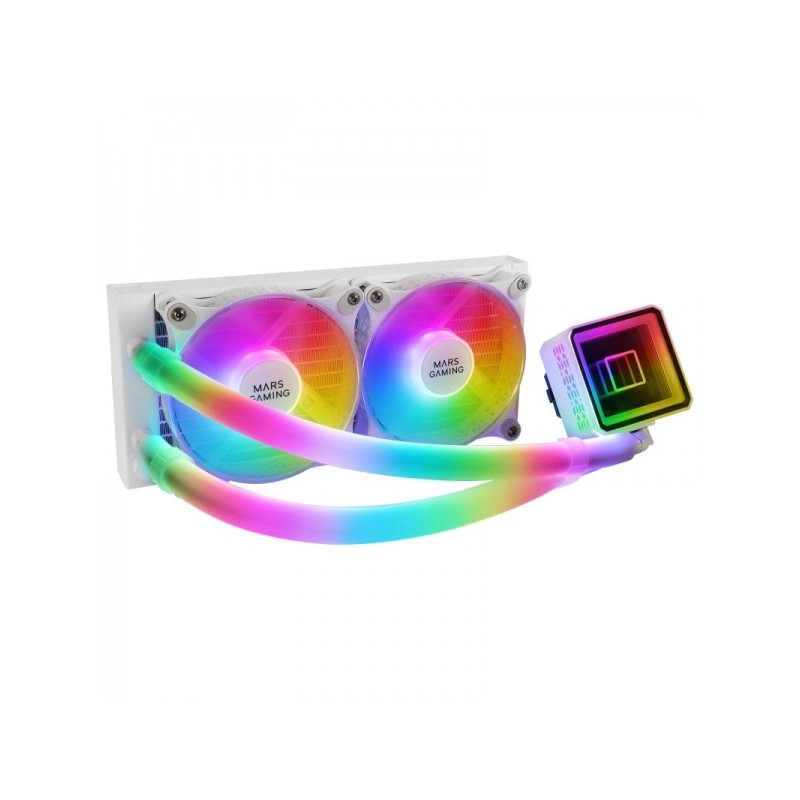 Kit di raffreddamento a liquido Mars Gaming ML-ULTRA240 - Potenza 500W - Pompa OPTI-CHAMBER Gen 3 - Illuminazione ARGB a