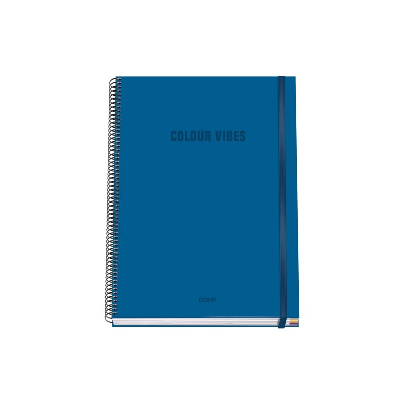 Dohe Colour Vives Quaderno a spirale A4 100 fogli microperforati quadrati da 5 mm - Copertina rigida foderata - Rilegatu