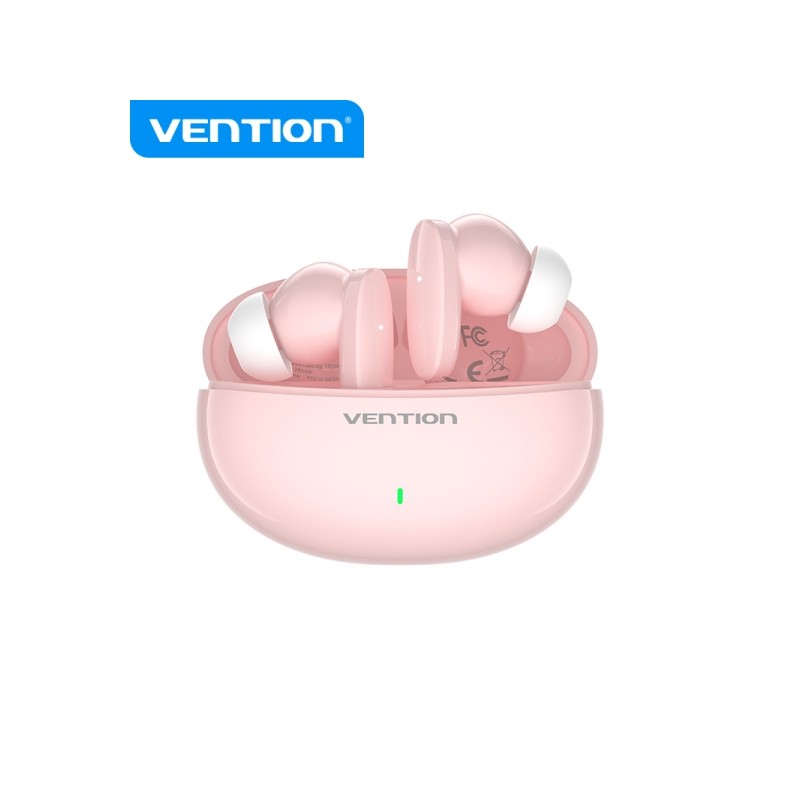 Vention Cuffie Bluetooth 5.3 con custodia di ricarica - Durata della batteria 7 ore - Rosa