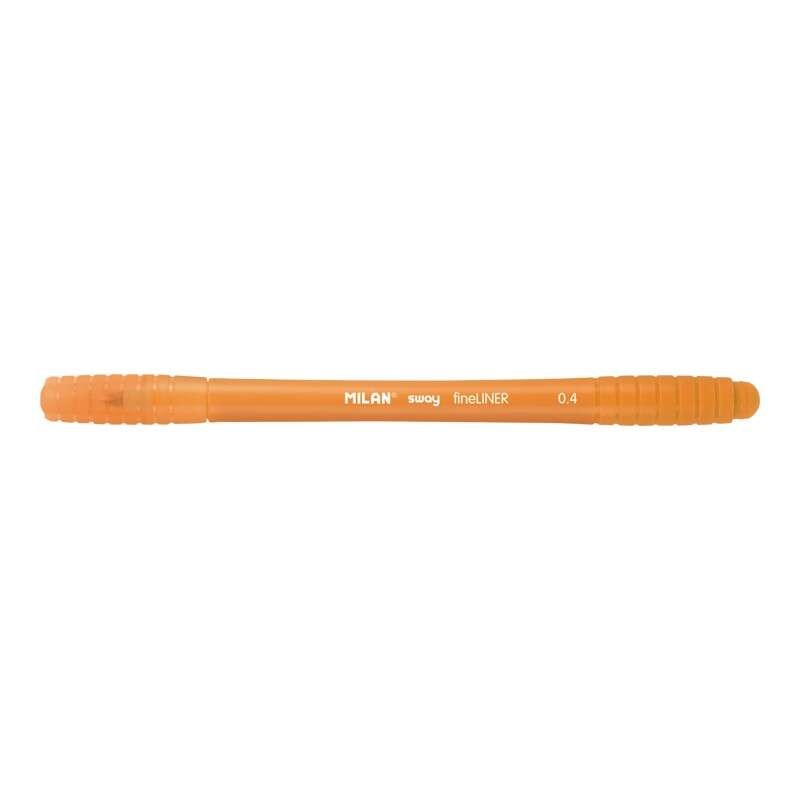 Milan Sway Fineliner - Punta fine 0.4 mm - Ergonomica - Inchiostro a base d'acqua - Colore arancione