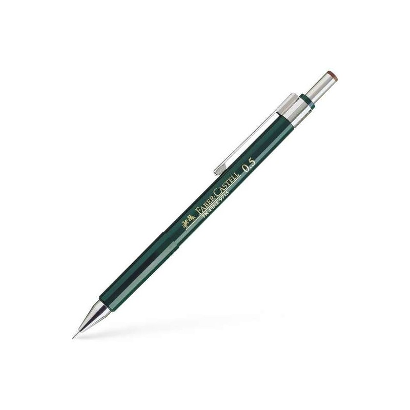 Faber-Castell TK-Fine 9713 Matita meccanica - Mina HB - Mina da 0.5 mm - Gomma incorporata