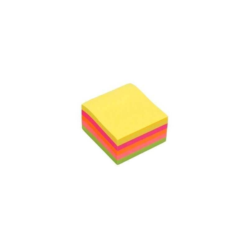 Blocchetto Bismark di 450 foglietti adesivi 76x76 mm - Colori neon assortiti