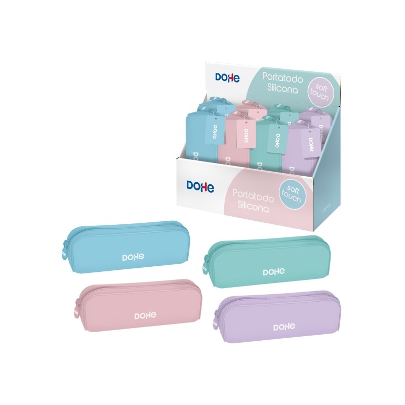 Espositore Dohe Serenity con 8 porta stuzzicadenti singoli in silicone - Cerniera e manico in gomma - Colori assortiti